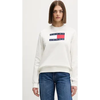 Dámská mikina Bavlněná mikina Tommy Jeans DW0DW22564 béžová 01X, vel. L