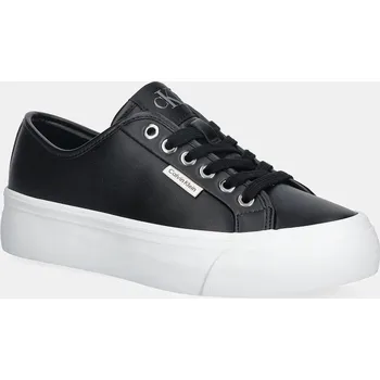 Pánské tenisky Tenisky Calvin Klein VULC FLATF LACE UP LTH CK YW0YW01932 černá 99X, EUR 37