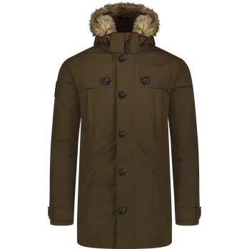 Pánský zimní kabát Khaki pánský péřový kabát STUD - XXL