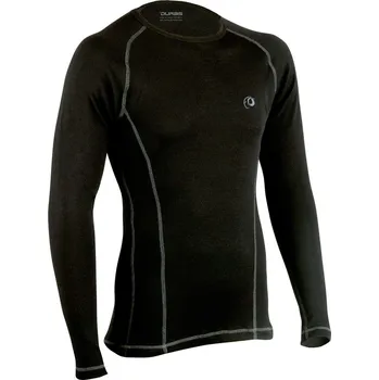 Pánské tričko Duras Patrik pánské triko merino dlouhý rukáv černé Velikost: S