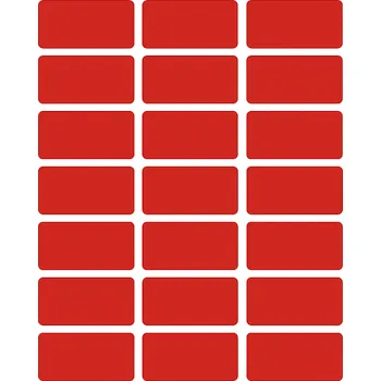 Samolepící etiketa Samolepicí etikety 63,5 x 29,6 mm, 27 etiket, A4, 20 listů, červené