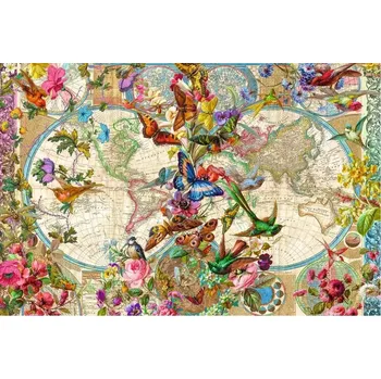 Puzzle Ravensburger puzzle Mapa světa – flora a fauna 3000 dílků