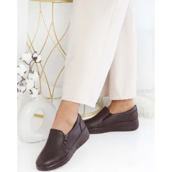 Dámské polobotky Chun sen Zateplené polobotky na klínku 57507A-8D.BR Velikost: 42