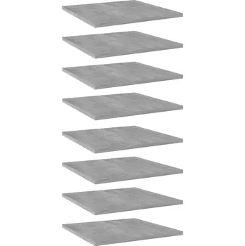 police Police na knihy 4 ks betonově šedé 60x40x1,5cm kompozitní dřevo