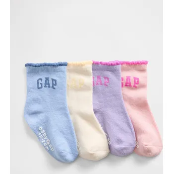 GAP Baby ponožky s logem, 4 páry - Holky GAP světle modrá | krémová | růžová | fialová | vícebarevná 3465442