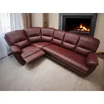 Nábytek Alfa Sedací souprava Tanja v pravé hovězí kůži vínová