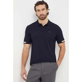 Pánské tričko Bavlněné polo tričko BOSS Parlay 147 černá barva, 50467113 59X, vel. S