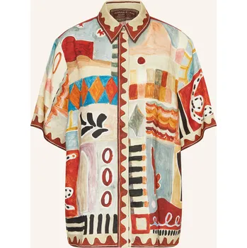 Dámská halenka Alémais Dámská Lněná Košile Michelle, světle hnědá / červená...