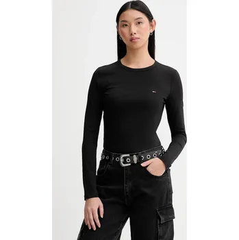 Pánské oblečení Tričko s dlouhým rukávem Tommy Jeans DW0DW19994 černá 99X, vel. XL