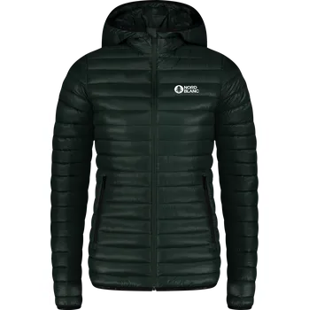 Dámská bunda Tmavě zelená dámská prošívaná bunda LONGING - 34