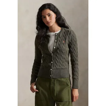 Dámský svetr Bavlněný kardigan Polo Ralph Lauren dámský, růžová barva, 211971868 91X, vel. L