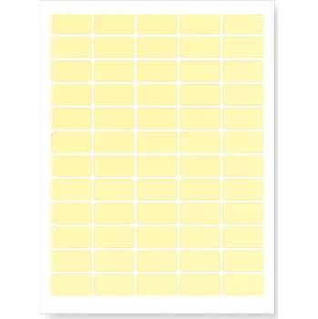 Samolepící etiketa Samolepicí etikety 63,5 x 29,6 mm, 27 etiket, A4, 20 listů, žluté