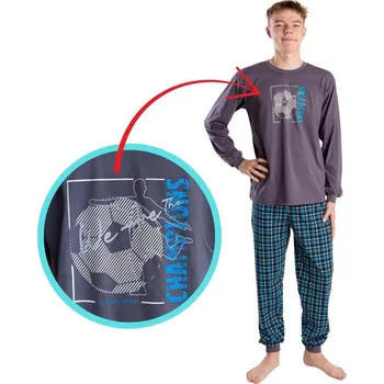 Chlapecké pyžamo Betty Mode (ušito v ČR) Champions šedé 176