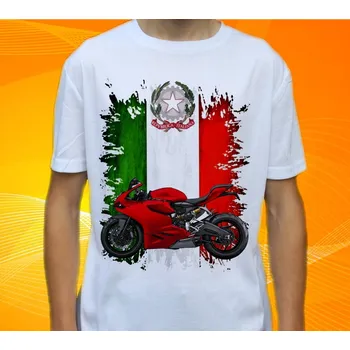 Pánské tričko Dětské tričko s motorkou Ducati II vel. 158 (tričko Italská vlajka a motorka)
