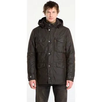 Pánská bunda Bunda Barbour Winter Sapper Wax Jacket Dark Brown L