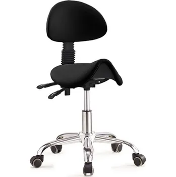 Sedlová otočná židle s opěrkou zad, ve více barvách-černá