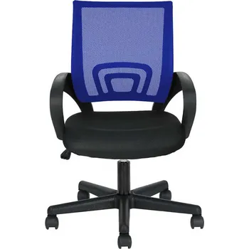 Kancelářská otočná židle s područkami ve více barvách-modrá