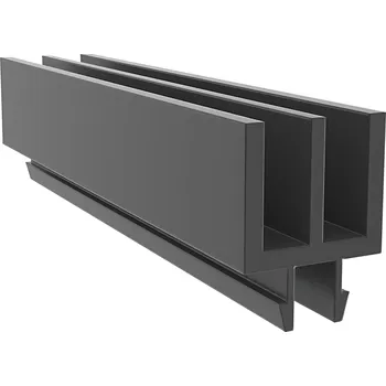 Stavební profil Alusic Kluzný profil se 2 kanály pro panely 4-5 mm do drážky AC 45-8