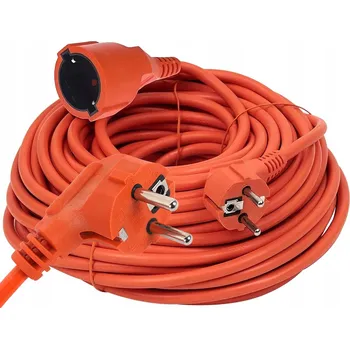 Napájecí kabel PRODLUŽOVACÍ KABEL ZAHRADNÍ STAVEBNÍ PRO SEKAČKU KŘOVINOŘEZ SILNÝ 20m 2x1,5mm