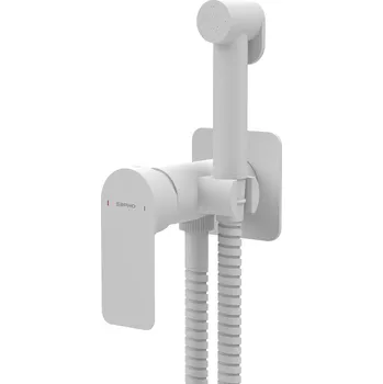 SAPHO PAX podomítková bidetová baterie se Stop sprškou, bílá mat XA13/14