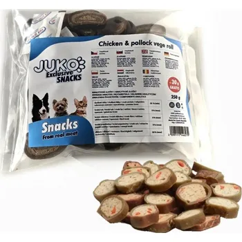 Pamlsek pro psa Chicken pollock vege Roll JUKO Snacks 250 g + 30 g ZDARMA