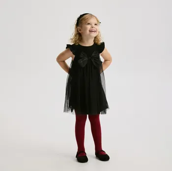 Dívčí šaty Reserved - Šaty s mašlí - černý - 523FW-99X - 523FW-99X-80