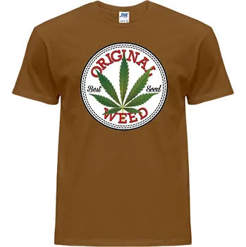 panske_levne_tricko_potisk_seminko_travy Barva: Brown - hnědá, velikost: XS