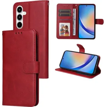 Pouzdro na mobilní telefon Magnet Case, Samsung Galaxy A35, červený