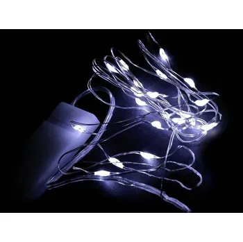 Vánoce LED světelný řetěz na baterie 2 metry (studené světlo)