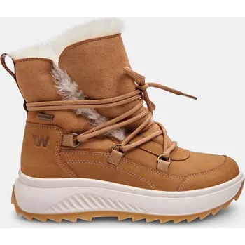 Dámská zimní obuv Weinbrenner dámské kožené sněhule béžové, vel. 42