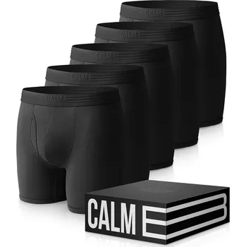 Boxerky Calm B Boxerky černé 5-pack s cockpitem Velikost: L