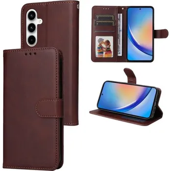 Pouzdro na mobilní telefon Magnet Case, Samsung Galaxy A35, hnědý