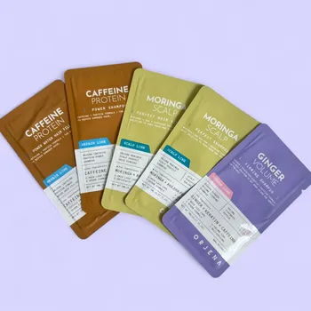 Kosmetická sada ORJENA - Shampoo + Treatment Sachet Sample - Vzorek sady šamponů a kondicionérů na vlasy - 5x5 ml