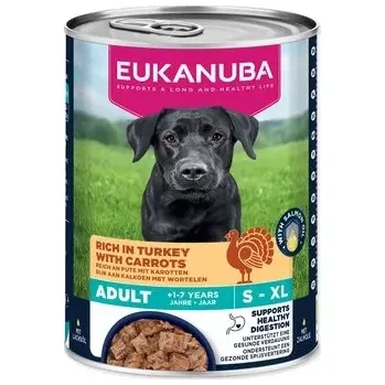 Krmivo pro psa Konzerva EUKANUBA Adult bohatá na krůtí s mrkví 400 g