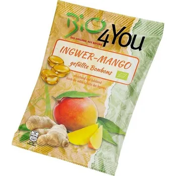 Bonbon Bio4you BIO Bonbony Zázvor-Mango 75 g