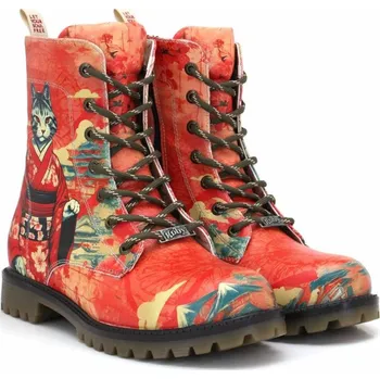 Dámská zimní obuv Dámské červené kotníkové boty Goby s kočkou v asijském stylu WMAT180 40