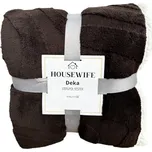 Luxusní beránková deka z mikroplyše NESTIVE tmavě hnědá 200 x 230 cm