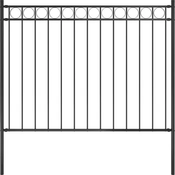 Plot Zahradní plot ocelový 1,81 x 1,5 m černý