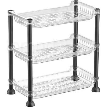 Drátěná police Koupelnová polička 3 patra MINI obdélník