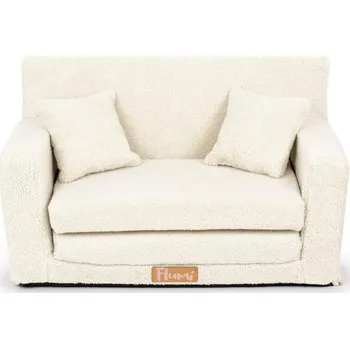 Pohovka Flumi Dětská rozkládací pohovka Boucle světle béžová