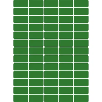 Samolepící etiketa Samolepicí etikety 38 x 21,2 mm, 65 etiket, A4, 20 listů, zelené