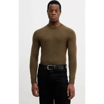 Pánský svetr Svetr z vlněné směsi Sisley 102HS1B17 zelená 87B, vel. L