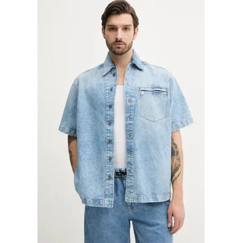 Pánská košile Džínová košile BOSS Orange 50538203 modrá 55J, vel. M