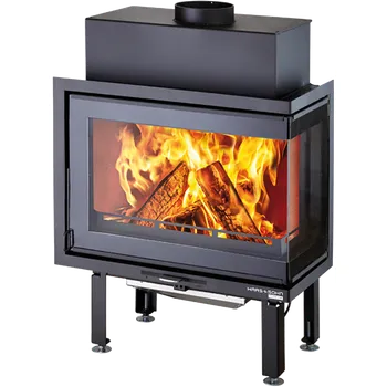 Krbová vložka Haas+Sohn Rukov s.r.o. HAAS+SOHN SKARA rohová krbová vložka premium, pravá-sklo vně, 3,0-7,0 kW, beton/černá