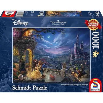 Kráska a zvíře – Disney prémiové puzzle 1000 dílků | Thomas Kinkade, Schmidt Spiele