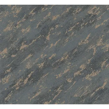 Tapeta Vliesová tapeta na zeď, modro-bronzová, beton, štuk, 34904, Eclectic, Marburg