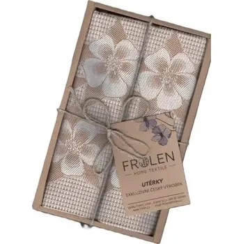 Utěrka Utěrka Kolumbinka vaflová - 2 ks v eko balení, hnědá