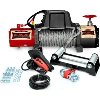 DRAGON WINCH DWM 12000 HD offroad naviják 12V 5,4t ocelové lano 20m