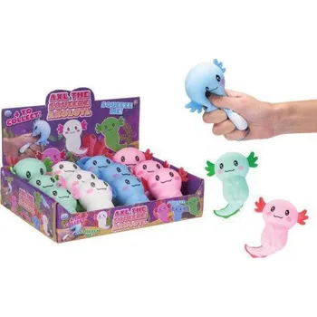 Hračka Teddies Axolotl mačkací antistresový silikon 10 cm
