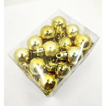 Vánoční ozdoba Ozdoby v krabičce, ZLATÉ, 2,5 cm, 24 ks/bal.